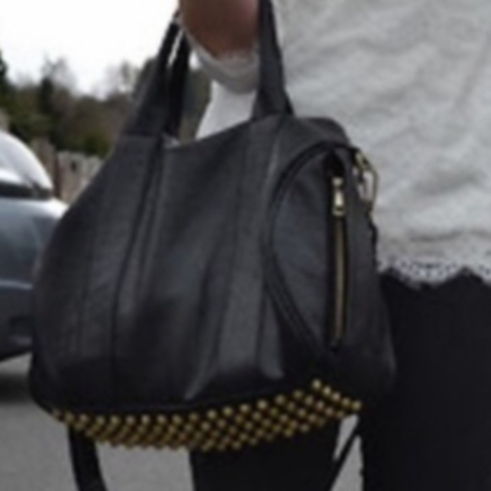 Authentic Alexander Wang Rocco Duffle Bag Black EUC Celebrity Favorite - Picture 15 of 16